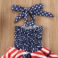 thumbnail image 5 of Aunavey Toddler Baby Girl 4th of July Outfit Strap Star Flag Ruffled Dress Independence Day Tulle Dresses, 5 of 6