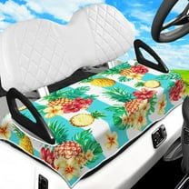 Golf Cart Seat Covers Towel Pineapple and Hibiscus Flower 100% Microfiber 51"x31" Golf Cart Seat Blanket Cushions Universal Compatible with EZGO Yamaha Club Car 2-Seat Golf Carts