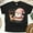 Black, variant on Merry Christmas T-Shirt | Cute Santa & Reindeer Holiday Graphic Tee, Azalea, Size L