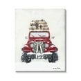 thumbnail image 2 of Festive Red Truck Christmas Presents Snowscape Flurry Transportation Painting Gallery-Wrapped Canvas Print Wall Art, 2 of 5