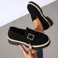 thumbnail image 4 of Willtoo Orthopedic Dress Shoes for Women Platform Round Toe Slip On Comfortable Loafers Non Slip Lug Sole Office Casual Walking Shoes Chunky Heel Fashion Low Top Shoes, 4 of 6