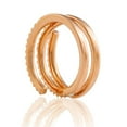 thumbnail image 4 of Matashi 18k Rose Gold Plated Luxury Coiled Ring Designed with Sparkling Crystals Size 6, 4 of 4