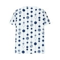 thumbnail image 6 of Guzom Womens Casual V Neck Polka Dots Short Sleeve Blouse - True to Size,White,Size M, 6 of 8