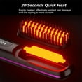 thumbnail image 4 of QUTETN Numoya Portable Straightener Brush -  Fast Heating Cordless Mini Hair Straightener Brush  3 Temp-Settings，Straightener Rechargeable & Cordless Mini Hair Straightener Comb (Black), 4 of 7