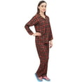 thumbnail image 2 of Bimba Women Check Print Pajama Pant Set With Full Sleeve Shirt Nightwer Suit - 4, 2 of 4