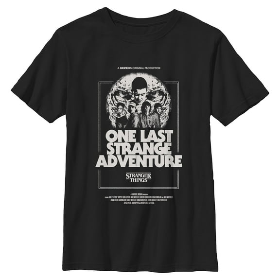 Netflix Boys' Stranger Things One Last Adventure Poster T Shirt