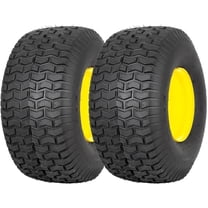 WEIZE 20x8.00-8 Lawn Mower Rear Tire with Wheel, 20x8-8 Garden Tractor Tire 3.5" Offset Hub 3/4" Borehole with 3/16" Keyway Replacement for Riding Lawn Mowers 4 Ply Capacity Set of 2