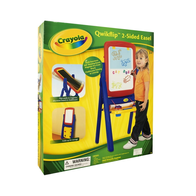 Crayola Quick Flip 2-Sided Art Easel with Magnetic Letters and Crayola Quick Flip 2-Sided Art Easel with Magnetic Letters and