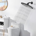 thumbnail image 2 of Luxury Matte Black Shower Head, Ultra Thin Design with Air-In Technology for High Pressure and Strong Flow, Tool Free Installation, for Bathroom Decor (SUS304 Stainless Steel), 2 of 5