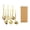 Gold, variant on Slotted Spoon Spatula and Kitchen Ladle Spoon Set 6 Pcs, Stainless Steel Slotted Spoon for Straining Pasta and Frying, Soup Ladle for Serving Soup Gravy, Metal Kitchen Utensils Set with Spatula, Gold