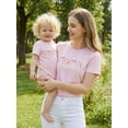 thumbnail image 3 of BemeyourBBs Mommy and Me Matching Shirt Mom and Daught Matching Outfit Women Girl Mothers Day Clothes Short Sleeve Floral Letters Print Top, 3 of 10