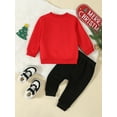 thumbnail image 3 of Suealasg Toddler Baby Boy Girl 2Pcs Christmas Outfits Long Sleeve Letters Print Sweatshirt + Sweatpants Set 6M 1T 2T 3T 4T Kids Boys Girls Fall Pants Sets Clothes, 3 of 8