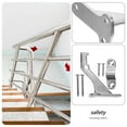 thumbnail image 2 of Pungan Heavy Duty Stair Rail Brackets 1 Set, Stair Railing Support Hardware for Handrails, 3.07 x 2.76 x 1.34 Inches, 2 of 10