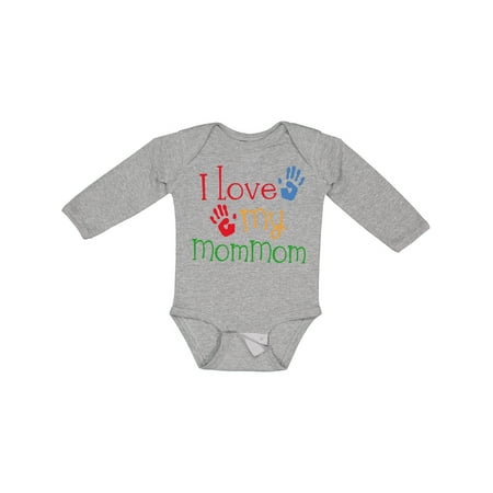 

Inktastic I Love My MomMom Gift Baby Boy or Baby Girl Long Sleeve Bodysuit
