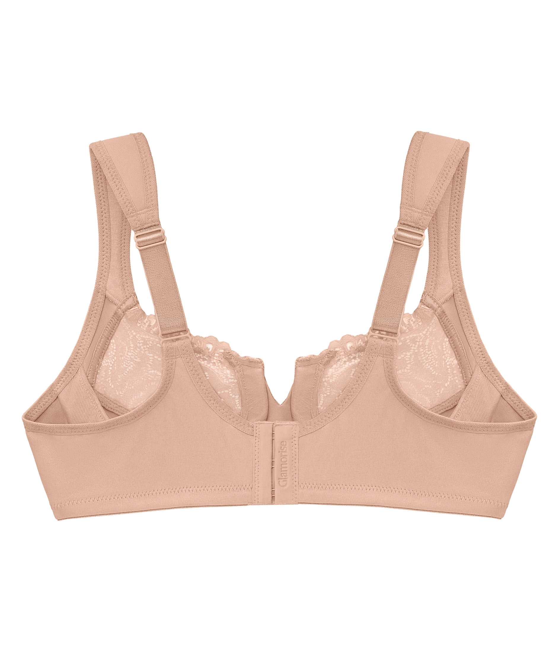 Glamorise Low Cut WonderWire Lace Underwire Bra 1240 (Women's & Women's Plus)