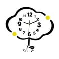 thumbnail image 2 of Reloj de pared,Reloj de pared decorativo para baño y dormitorio.,Reloj de pared de nubes silencioso y sin tictac,Reloj acrílico ligero,fácil de leer y versátil.,Reloj negro para decoración, 2 of 8