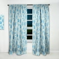 thumbnail image 2 of Designart 'Costal Life Form XVI' Coastal Curtain Panel, 2 of 5