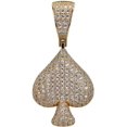 thumbnail image 1 of LAICAIW Iced Out Club Diamond Heart Spade Playing Cards Simulated Lab diamonds Pendant Necklace, 1 of 6