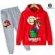 thumbnail image 1 of Conjunto de Sudadera con capucha de Super Mario para niños y niñas, ropa deportiva de 2 piezas con estampado, informal, a la moda, 2024, 1 of 1