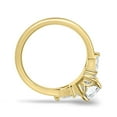 thumbnail image 3 of 2.00Ct Emerald Lab-Grown Diamond Engagement Ring, Round & Pear Side Accent, 14K Yellow Gold, US 7, 3 of 7