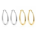 thumbnail image 6 of Yesbay Women Oval Type Hoop Alloy Earrings Ear Loop Piercing Jewelry-Golden, 6 of 6