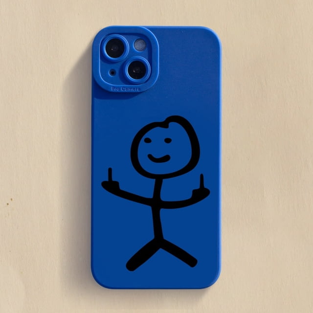 Funda de teléfono de dibujos animados Matchman para iPhone 11, 12, 13, 14 Pro Max, Mini, XR, XS, X, 7, 8 Plus, SE2020, funda de silicona TPU suave mate a prueba de golpes Fivean unisex