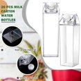 thumbnail image 2 of 3 Pcs 1000ml Milk Water Bottle Square Plastic Coffee Milk Bottle Portable Reusable Leakproof Juice B, 2 of 5