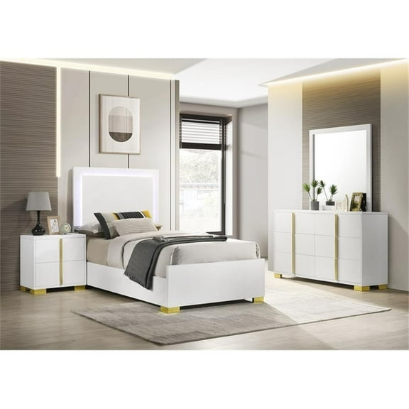 Marceline 4-piece Twin Bedroom Set White