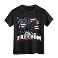 thumbnail image 4 of mgoYE 250th Anniversary USA Shirt Long Sleeve Girls Boy's 250 Years America Anniversary 250th Independence Day Vintage O-Neck T-Shirt(Black,13-14 Years), 4 of 5