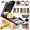 Black, variant on 10-in-1 Vegetable Chopper Mandoline Slicer, 8 Blade Food Cutter with Colander Basket & Storage Case