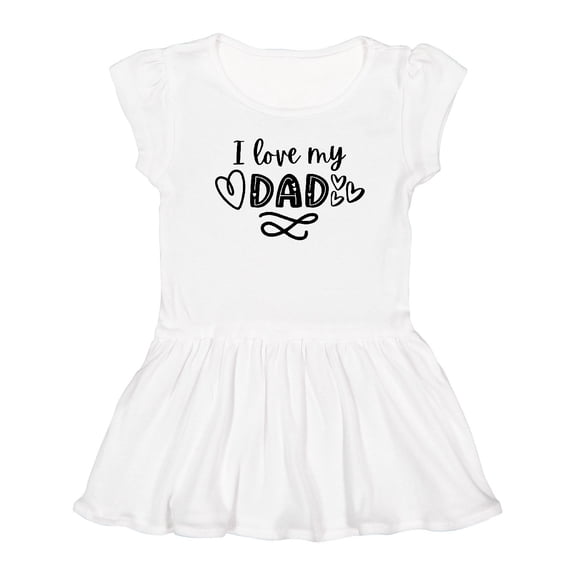 Inktastic I Love My Dad with Hearts Girls Toddler Dress
