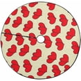 thumbnail image 1 of FMSHPON Love Heart Xmas Christmas Tree Skirt Stand Mat for Holiday Party Decoration Indoor Outdoor 48 inches, 1 of 3