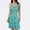 H-Blue, variant on Women Summer Sleeveless Neck Women Dress Spring Boho Floral with Wrap Summer Dress Pocket Elastic Waist Ruffle Teacher Dresses Mini Dresses