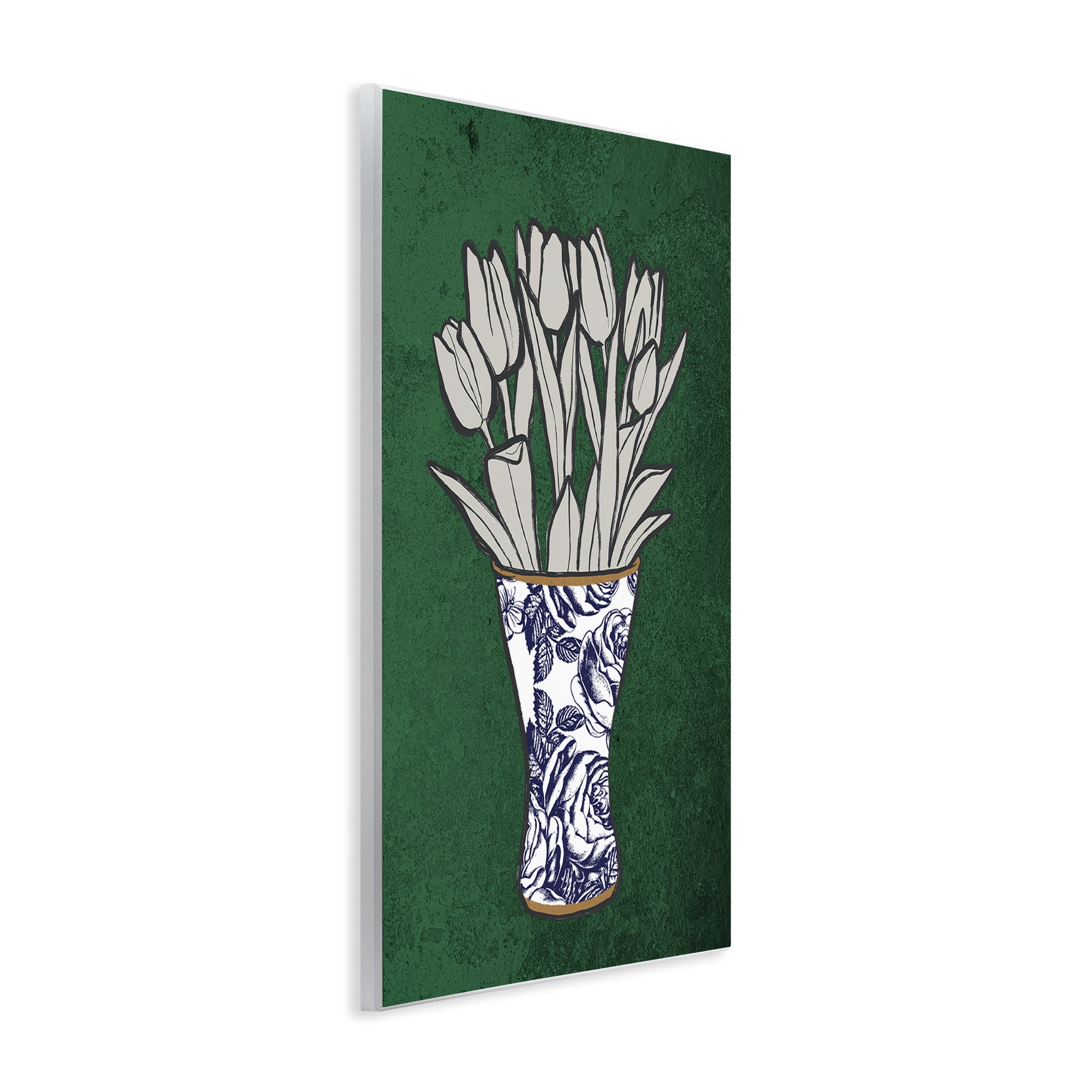 Stupell Industries Tulip Bouquet Vase Botanical & Floral Painting Unframed Art Print Wall Art, 13 x 19