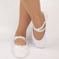 thumbnail image 1 of Zapatillas de ballet suaves de lona para niños y adultos, zapatillas de gimnasia para danza en punta, 1 of 6