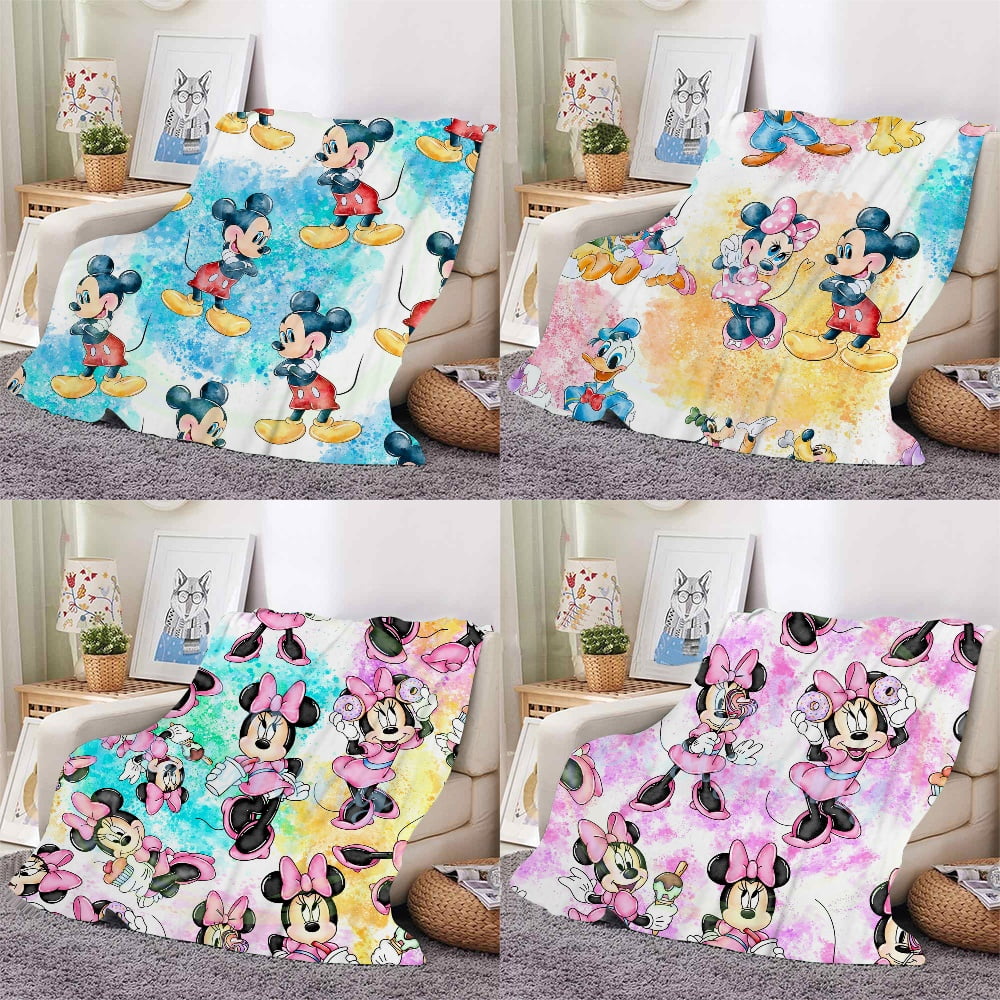 Mickey Mouse Cartoon Novelty Throw Blanket,Home Decor Bedding Kids Throw  Blankets Fits Couch Sofa Bedroom Living Room Suitable for Kids Adults 