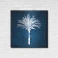 thumbnail image 3 of Luxe Metal Art 'Single Indigo And White Palm Tree' by Linda Woods, Metal Wall Art, 36"x36", 3 of 9