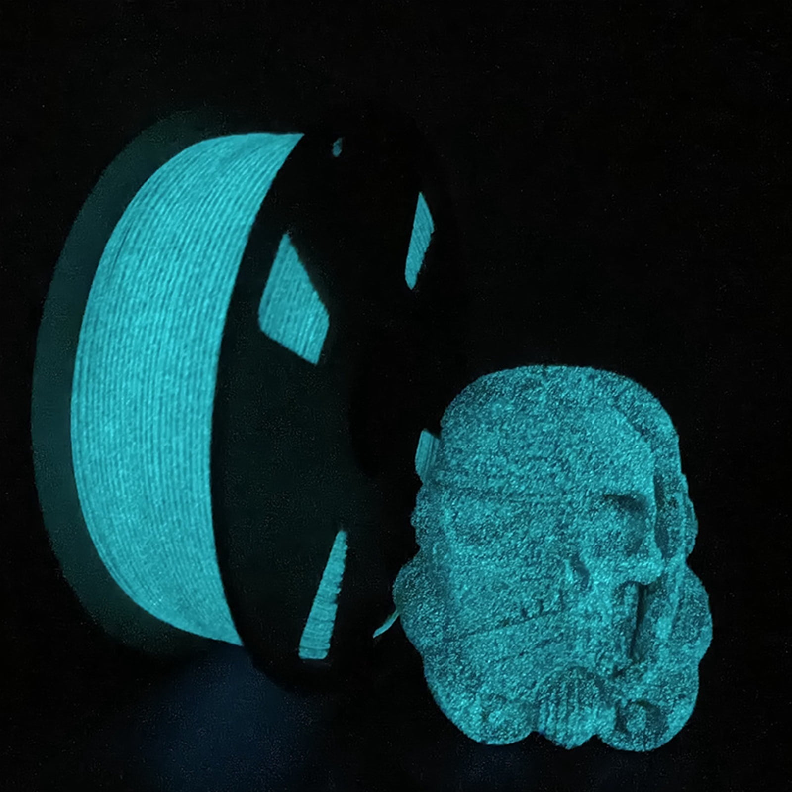 3D Printer PLA Filament with Glitter, Shining Glow In The Blue/Green, 1.75mm Filament 1KG/Spool for 3D Printing Consumables
