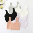 thumbnail image 6 of Girls Sports Bra,6 Pack Girls Training Bra Cotton Bralette Seamless Cami Crop Bras for Age 6-12 Years(M), 6 of 7