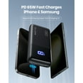 INIU Portable Charger, 20000mAh 65W, USB C PD QC Fast Charging Power Bank, Black