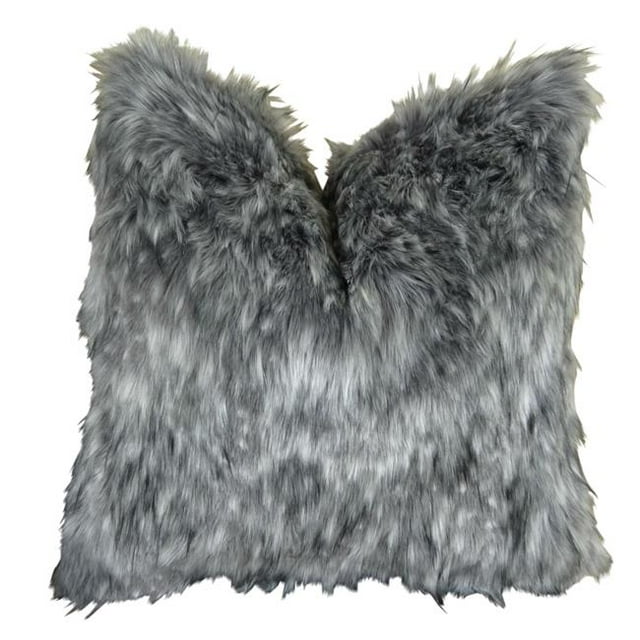 Plutus Loup Gris Coussin à la Main, (Double Face 20 "x 30" Reine)