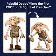 LEGO Harry Potter Dobby the Free Elf - 2 in 1 Building Toy for Girls & Boys, Ages 8+ Harry Potter Gift for Fans - Kids Bedroom, Desk or Bookshelf Decor - 76469