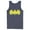 Navy Blue, variant on Men's Batman Logo Classic Wing Tank Top Black 2X Large