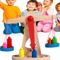 thumbnail image 5 of Juego de equilibrio de madera para niños, juguetes educativos para edades tempranas, material didáctico escolar, 1 Juego, 5 of 5