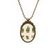 thumbnail image 1 of Collar colgante de bronce antiguo Cactus suculentas maceta ilustración joyería de lujo, 1 of 3
