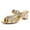 Gold, variant on Women Sandals Summer Roman Sandals With Rhinestone Strappy Mid Heel Slip On Comfortable Casual Beach Shoes For Outdoor Party Wedding ,Us Size:9