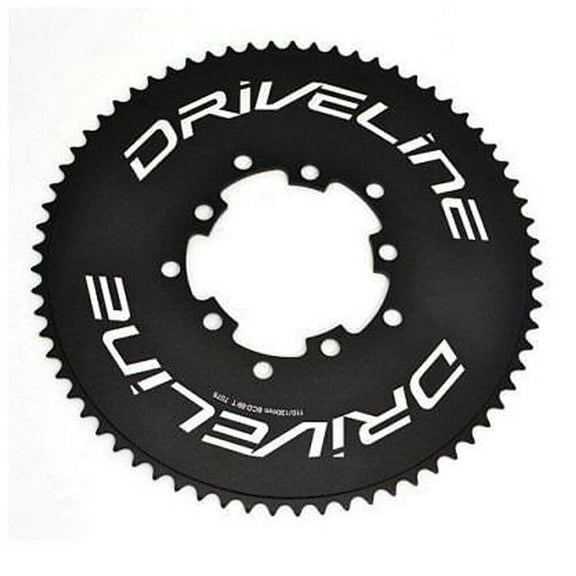 Driveline 69T AL7075 Road Bike Bicycle TT Chainring 69T, BCD 110/130mm, Black #ST1408