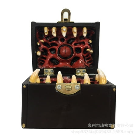 

Larmly Chest Dice Box Dice Storage Box Halloween Mimic Chest Decorative Storage Container For Scary Game Purple Dice Holder