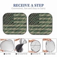 thumbnail image 7 of Uemuo Jungle Green Camo USA Flag Printed 2 PCS Car Windshield Sun Shade, Auto Sun Heat and UV Rays Blocker, Foldable Automotive Front Window Sunshade Protector, 7 of 7