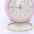 thumbnail image 3 of Petite Horloge Ronde Circulaire Silencieuse Résistance à la Corrosion Réveil de Chevet en Quartz avec Veilleuse pour Chambre École, 3 of 5
